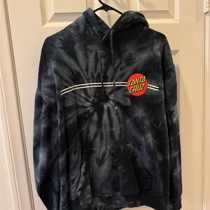 Santa Cruz Skateboards Black Tie-Dye Hoodie